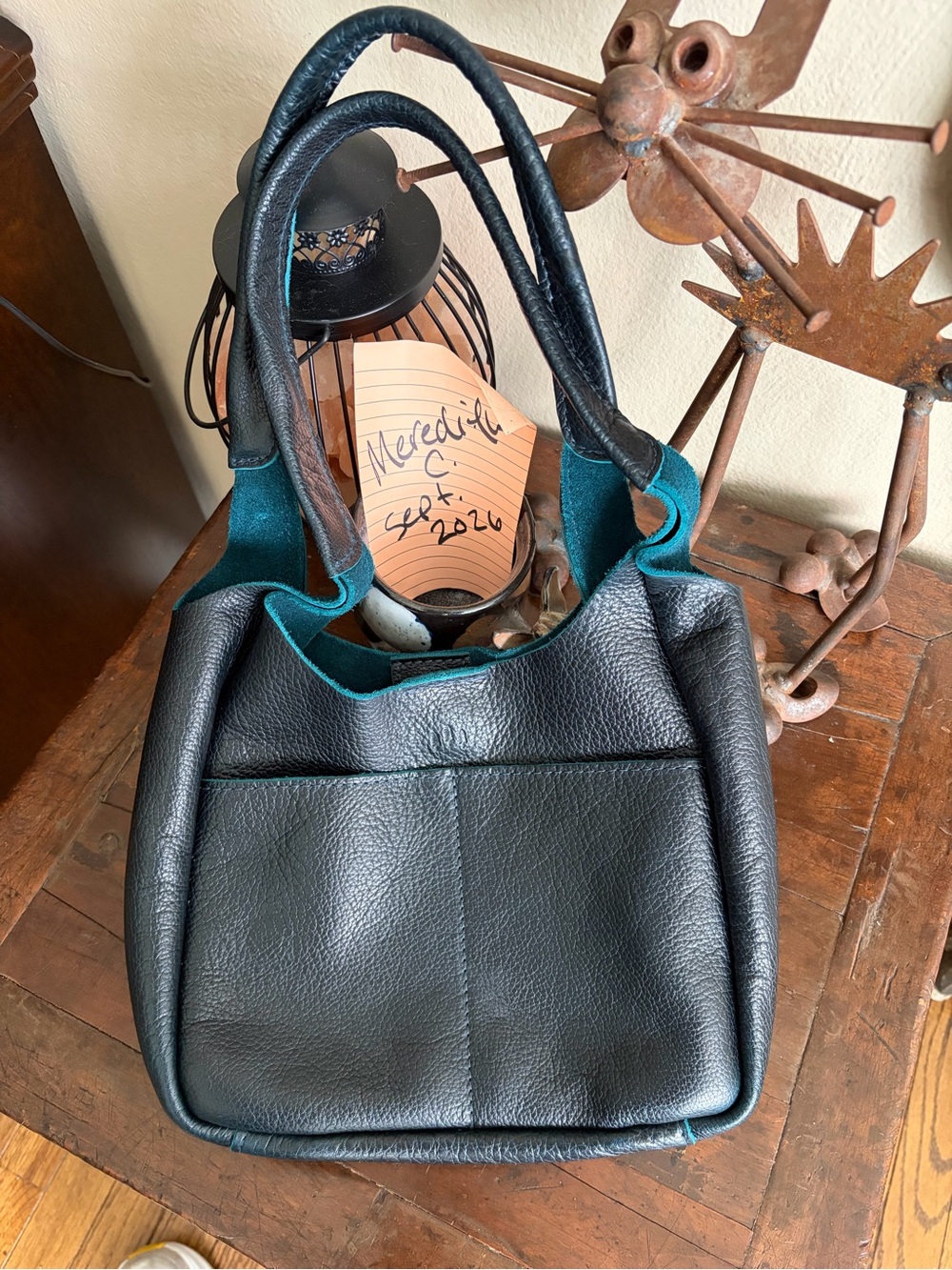 Portland Leather Large Madison Shoulder Bag in Boreal